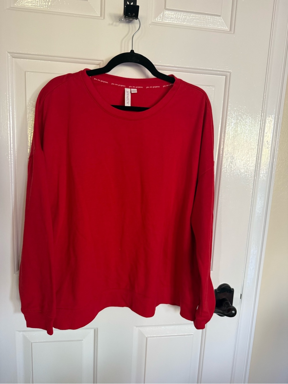 Bright Red Crewneck Sweatshirt Joyspun brand 2XL